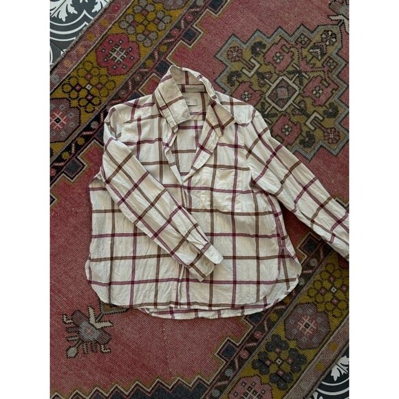 LOFT Tops - Loft Women’s Plaid Button-Up Shirt fall colors, size medium